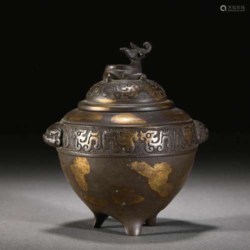 Gilt Bronze Floral Censer