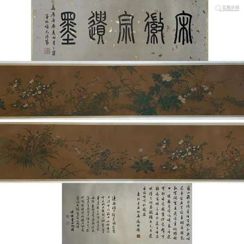 Song Huizong, Chinese Flower And Bird Painting Silk