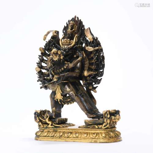 Gilt Bronze Figure of Mahakala