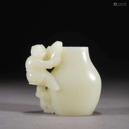 White Jade Figural Vase