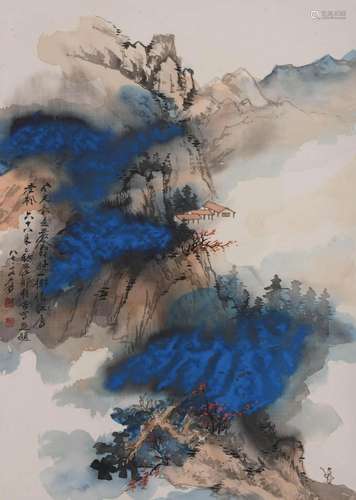 Zhang Daqian, Chinese Landscape Painting Scroll