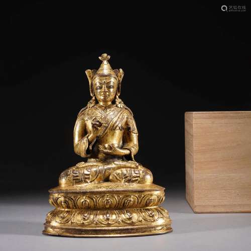 Gilt Bronze Figure Of Padma Sambhava