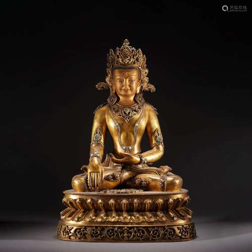 Gilt Bronze Medicine Buddha