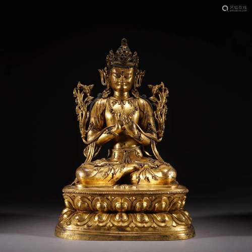 Gilt Bronze Manjushri