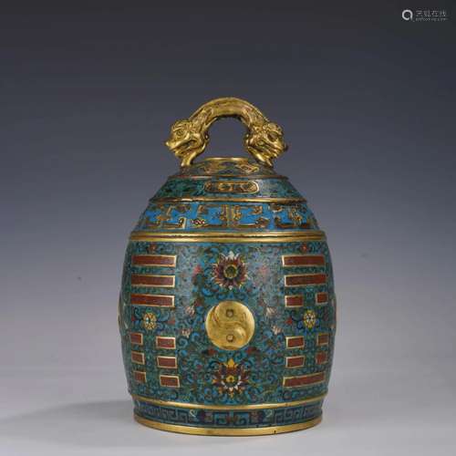 Cloisonne Enamel Trigram Bell