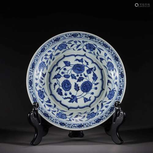 Blue And White Lotus Dish