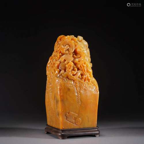 Carved Tianhuang Stone Chilong Seal