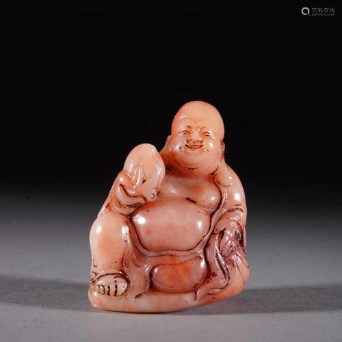 Carved Soapstone Figure Of Maitreya