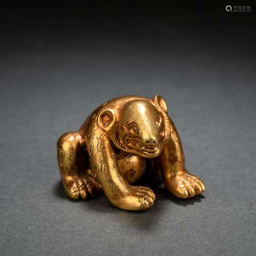 Gilt Bronze Bear