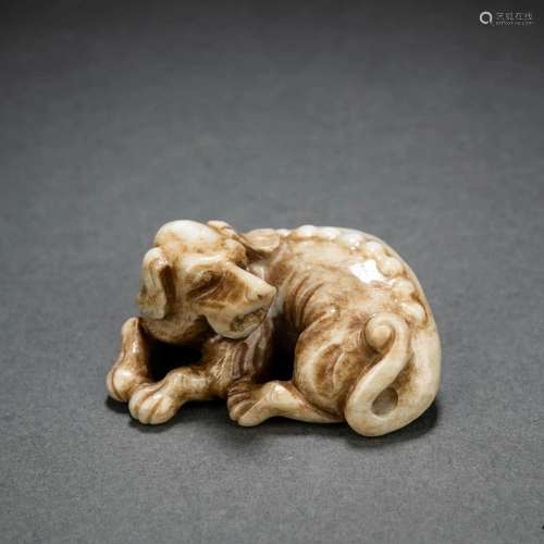 Carved Russet Jade Hound