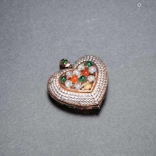 Pearl-Decorated Pomander-Form Pendant