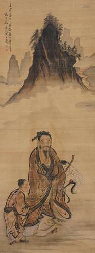 Huang Shanshou, Chinese Figure Painting Scroll