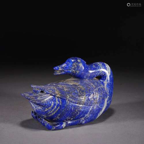 Lapis Lazuli Duck-Form Ornament