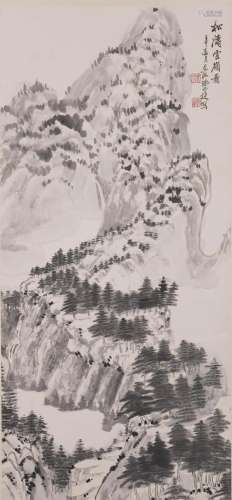 Xu Bangda, Chinese Landscape Painting Scroll