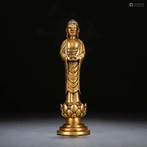 Gilt Bronze Standing Figure