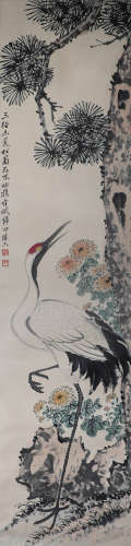 Tian de Liu, ink painting, paper vertical axis