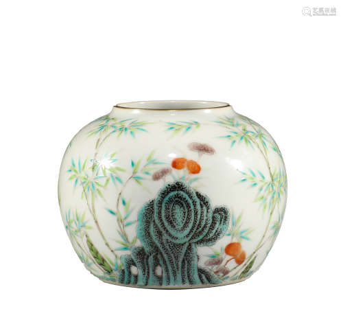 Water colored flower bowl, Qing Dynasty, pink pattern