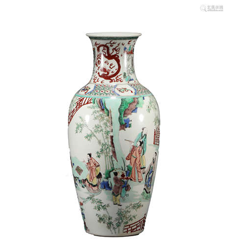 Qing Dynasty, pastel character story bottle