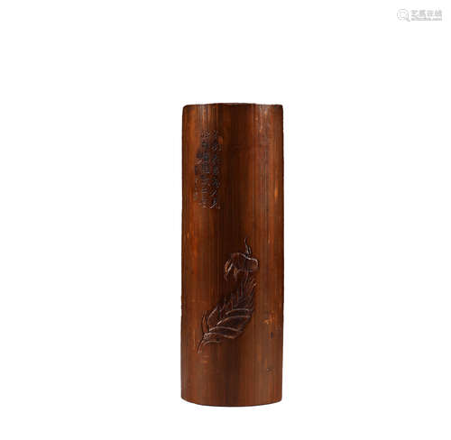 Qing Dynasty, bamboo carving, pen and GE