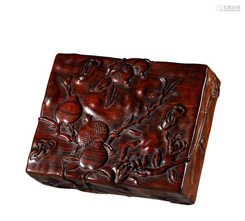 Huanghua pear wooden fruit box in Qing Dynasty