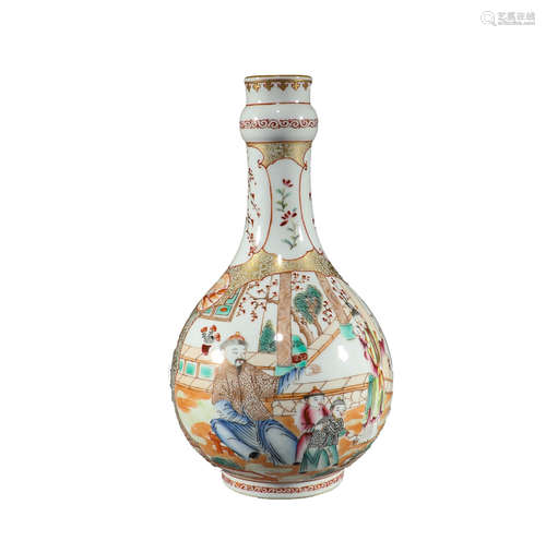 Qing Dynasty, pastel character story bottle