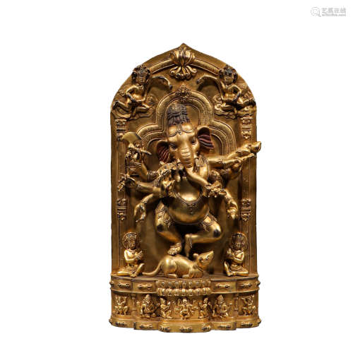 In the 16th century, the bronze gilded elephant nose God of ...