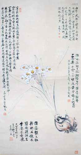 颜伯龙 水仙花