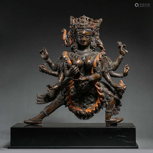 CHINESE QING DYNASTY BRONZE BUDDHA STATUE