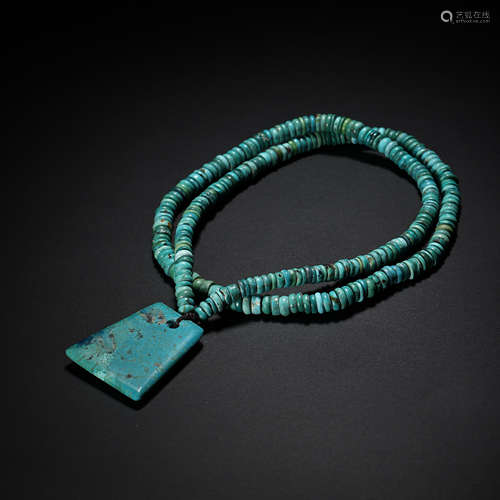 CHINESE XIA DYNASTY TURQUOISE NECKLACE