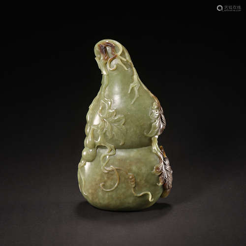 CHINESE QING DYNASTY HETIAN JADE GOURD PENDANT