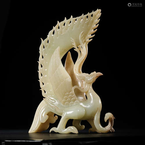 CHINESE HAN DYNASTY HETIAN JADE BIRD