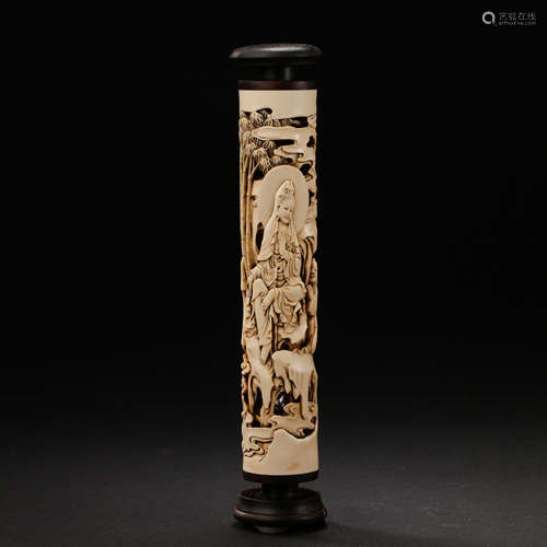 CHINESE QING DYNASTY SPECIAL MATERIAL INCENSE TUBE