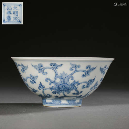 BLUE AND WHITE BOWL OF THE MING DYNASTY IN CHINA