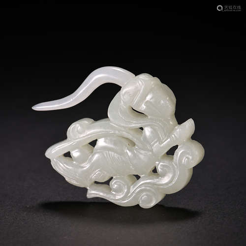 CHINESE LIAO AND JIN DYNASTIES HETIAN JADE FLYING EARRINGS