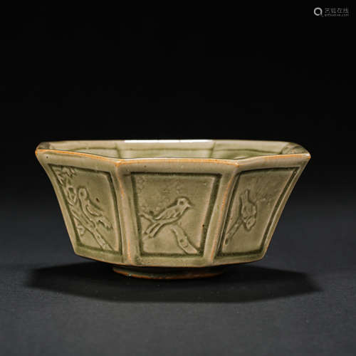 CHINA NORTHERN SONG DYNASTY YAOZHOU WARE HEXAGON WASHER