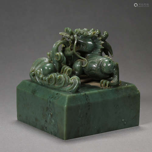 JADE OFFICIAL SEAL, QING DYNASTY, CHINA