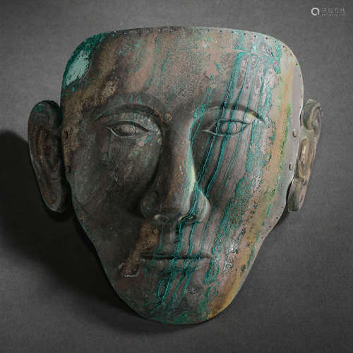 CHINA LIAO DYNASTY SILVER HUMAN MASK