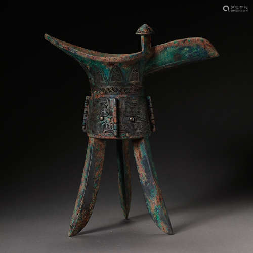 CHINESE WESTERN ZHOU DYNASTY BRONZE JUE CUP