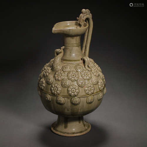 XIANGZHOU WARE CELADON-GLAZED CHICKEN HEAD POT, THE SOUTHERN...