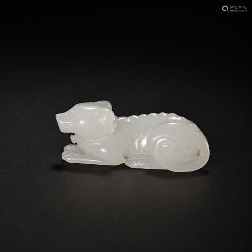 CHINESE QING DYNASTY WHITE JADE PENDANT