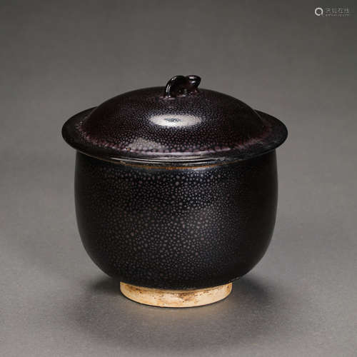 CHINA SONG DYNASTY CIZHOU WARE BLACK GLAZE SPRINKLED POT