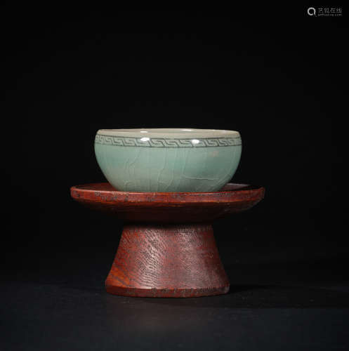 Porcelain wooden tray瓷木托盏