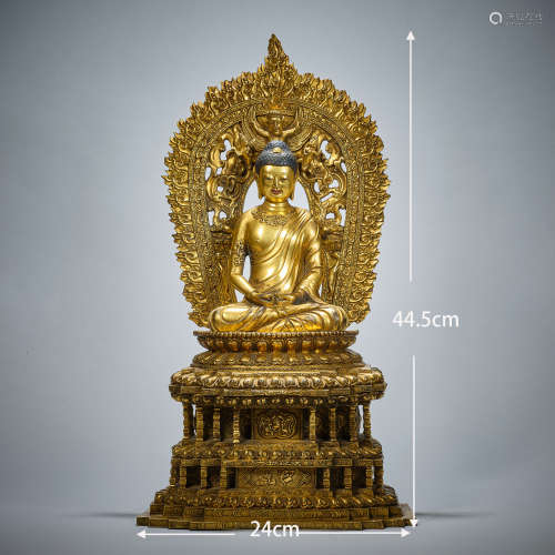 Nine-story lotus platform statue of Shakyamuni Buddha九层莲台...