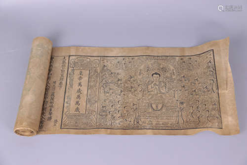 Paper Buddhist sutra scrolls纸佛经卷