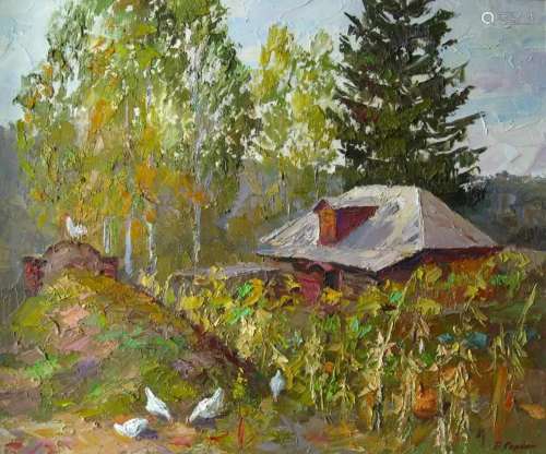Oil painting Neighbors Serdyuk Boris Petrovich