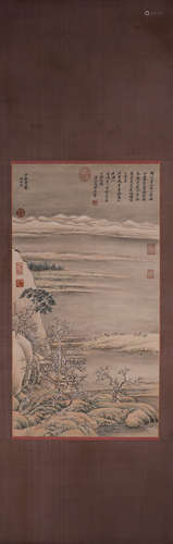 A Chinese landscape painting, Wanghui mark