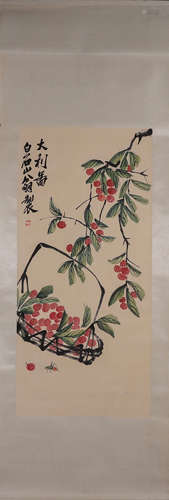 A Chinese painting, Qi Baishi mark