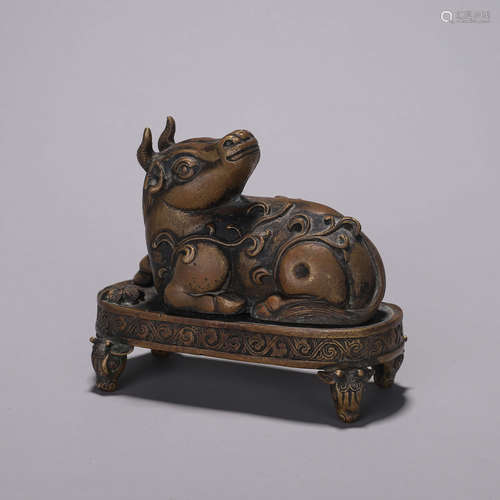 A copper ox ornament