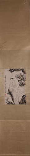 A Chinese Guanyin painting, Zhang Daqian mark