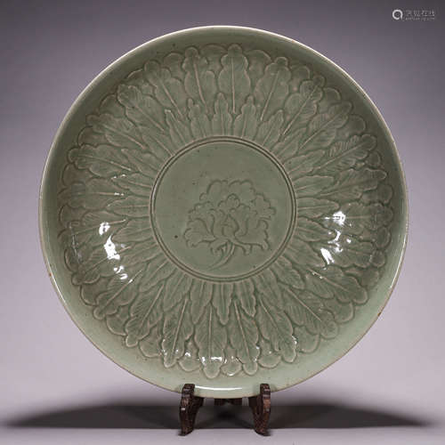 A Yaozhou kiln banana leaf porcelain plate